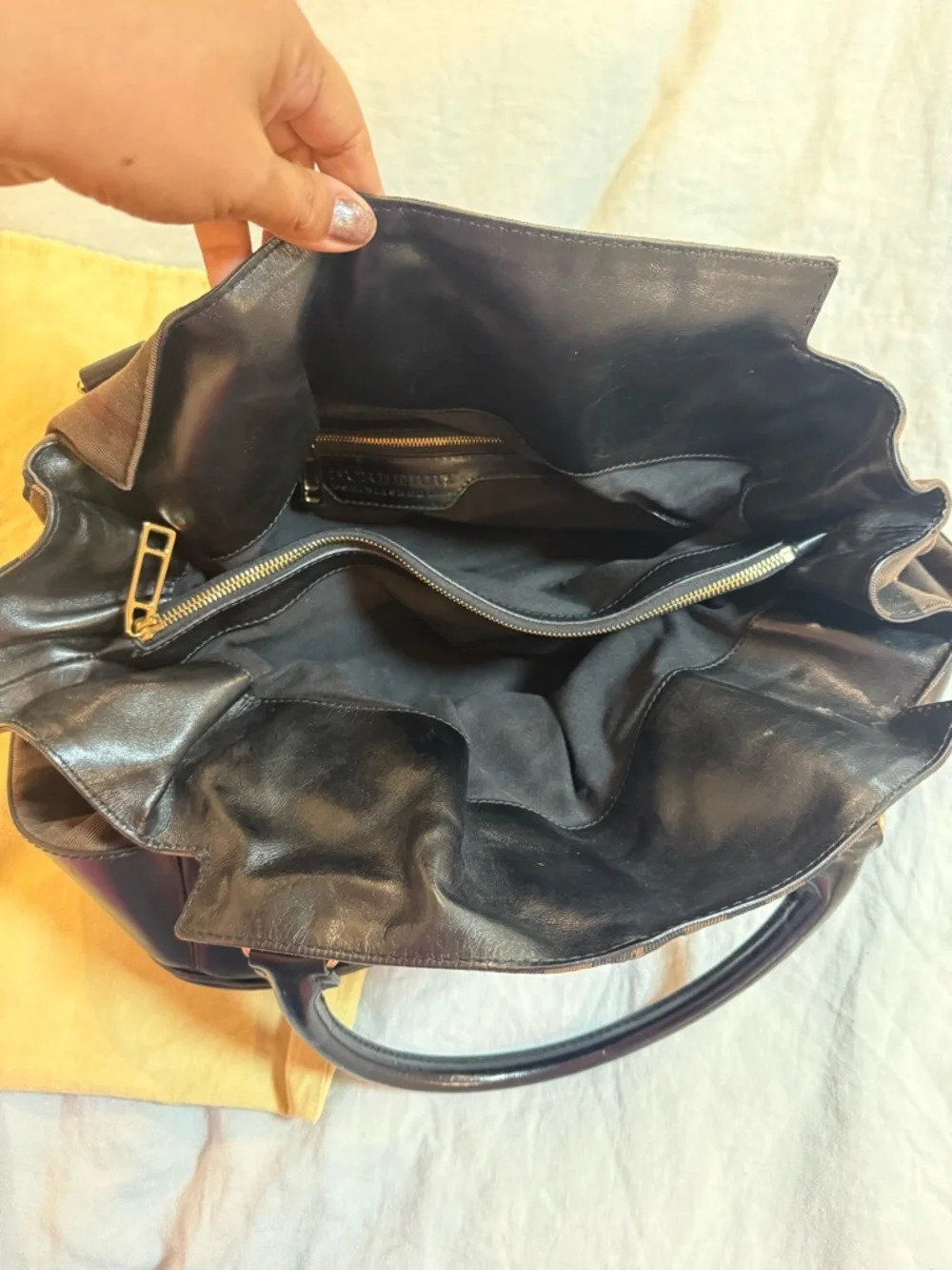 Burberry Satchel Brown and Black Bag - Picture 5 of 6